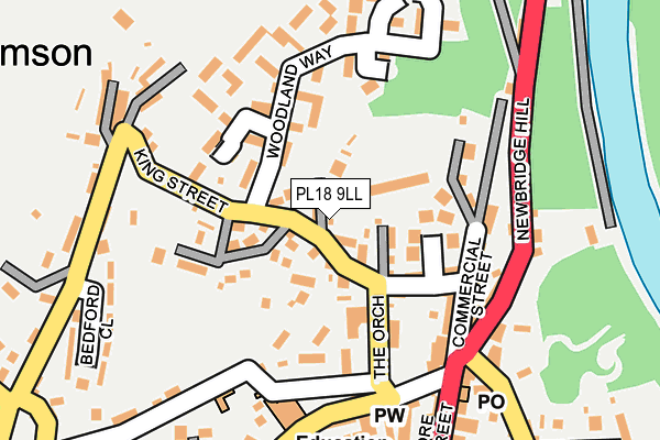 PL18 9LL map - OS OpenMap – Local (Ordnance Survey)