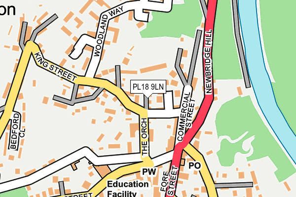 PL18 9LN map - OS OpenMap – Local (Ordnance Survey)