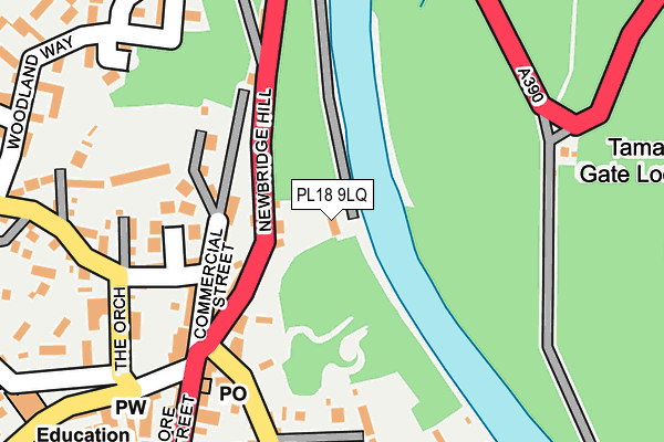 PL18 9LQ map - OS OpenMap – Local (Ordnance Survey)