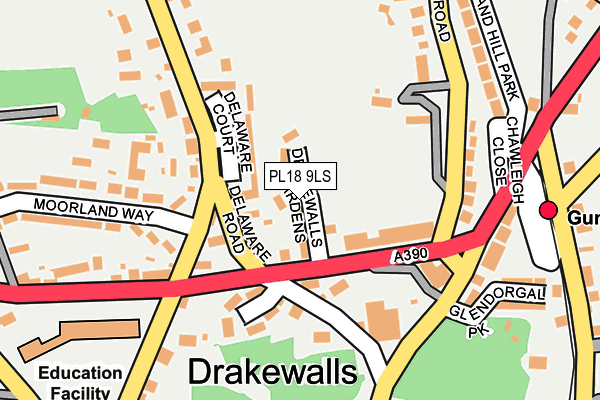 PL18 9LS map - OS OpenMap – Local (Ordnance Survey)