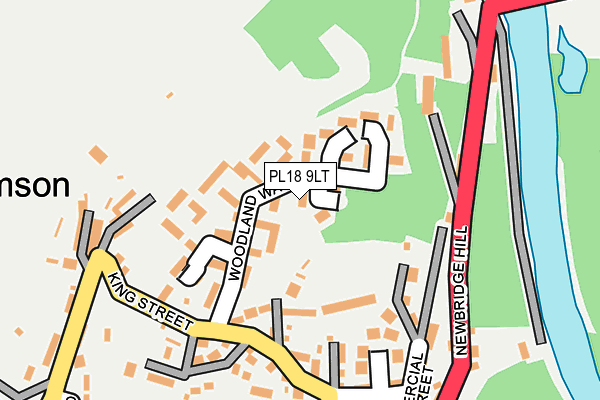PL18 9LT map - OS OpenMap – Local (Ordnance Survey)