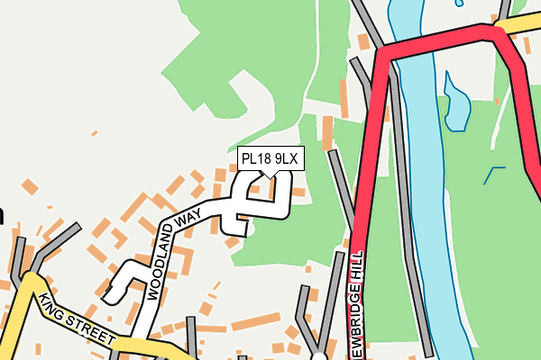 PL18 9LX map - OS OpenMap – Local (Ordnance Survey)