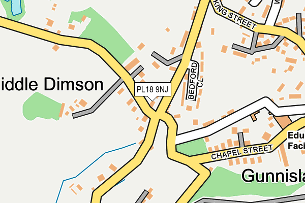 PL18 9NJ map - OS OpenMap – Local (Ordnance Survey)