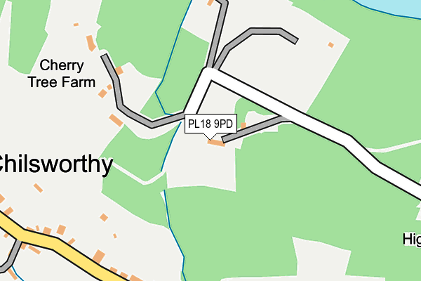 PL18 9PD map - OS OpenMap – Local (Ordnance Survey)