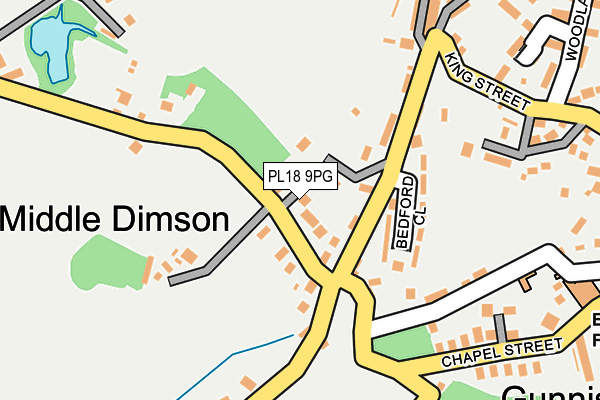 PL18 9PG map - OS OpenMap – Local (Ordnance Survey)