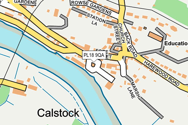 PL18 9QA map - OS OpenMap – Local (Ordnance Survey)