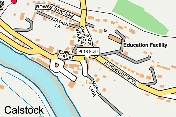PL18 9QD map - OS OpenMap – Local (Ordnance Survey)