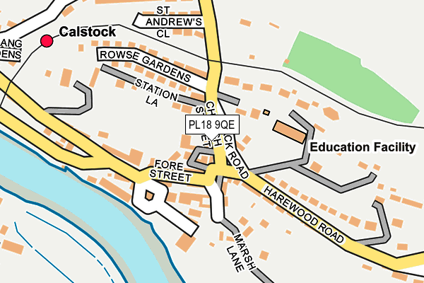 PL18 9QE map - OS OpenMap – Local (Ordnance Survey)