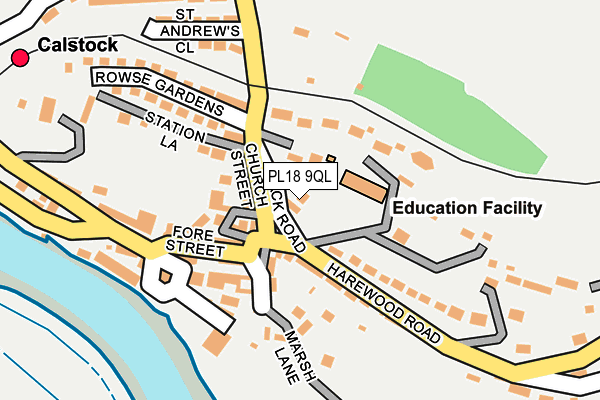 PL18 9QL map - OS OpenMap – Local (Ordnance Survey)