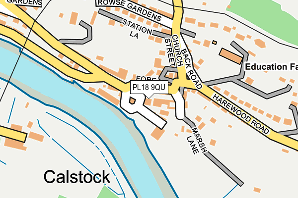 PL18 9QU map - OS OpenMap – Local (Ordnance Survey)