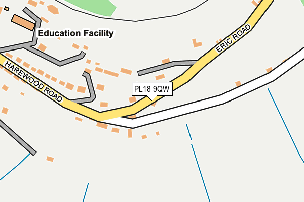 PL18 9QW map - OS OpenMap – Local (Ordnance Survey)