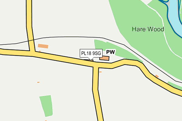 PL18 9SG map - OS OpenMap – Local (Ordnance Survey)