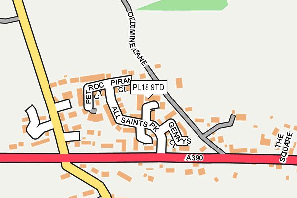 PL18 9TD map - OS OpenMap – Local (Ordnance Survey)