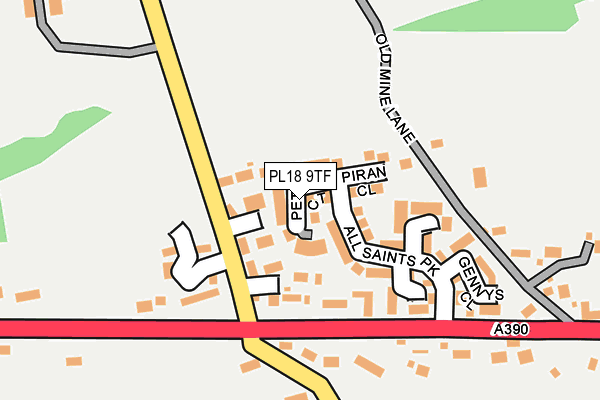 PL18 9TF map - OS OpenMap – Local (Ordnance Survey)