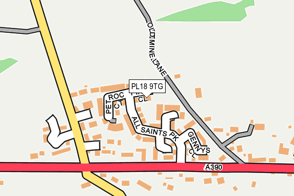 PL18 9TG map - OS OpenMap – Local (Ordnance Survey)