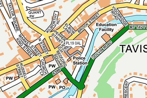 PL19 0AL map - OS OpenMap – Local (Ordnance Survey)