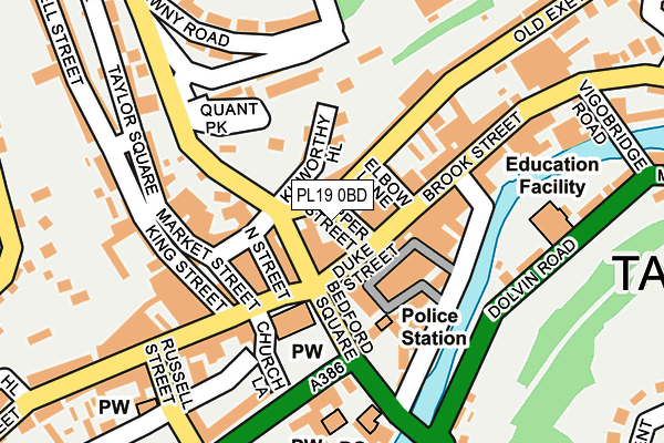 PL19 0BD map - OS OpenMap – Local (Ordnance Survey)