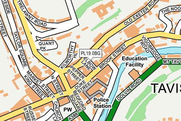 PL19 0BG map - OS OpenMap – Local (Ordnance Survey)