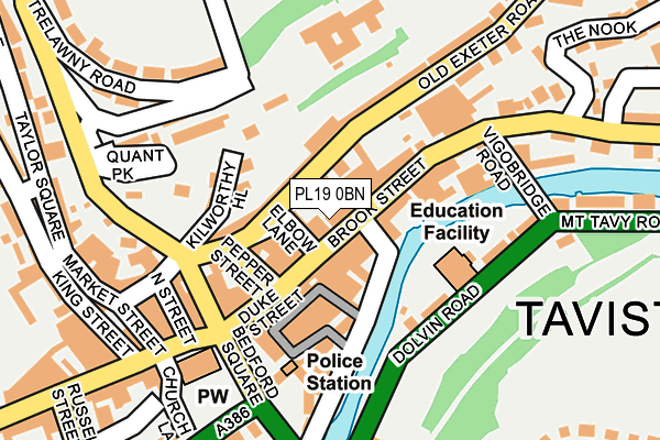 Map of TAVISTOCK ENTERPRISE HUB CIC at local scale