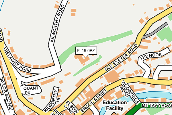 PL19 0BZ map - OS OpenMap – Local (Ordnance Survey)