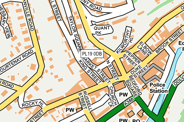 PL19 0DB map - OS OpenMap – Local (Ordnance Survey)