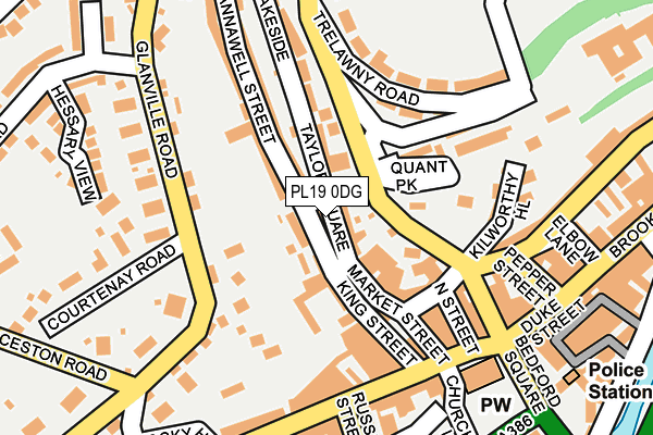 PL19 0DG map - OS OpenMap – Local (Ordnance Survey)
