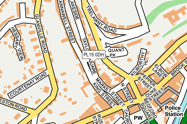 PL19 0DH map - OS OpenMap – Local (Ordnance Survey)