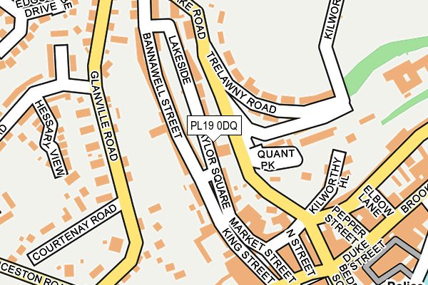PL19 0DQ map - OS OpenMap – Local (Ordnance Survey)