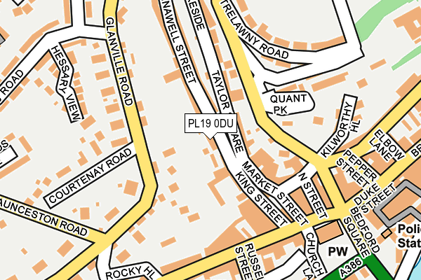 PL19 0DU map - OS OpenMap – Local (Ordnance Survey)