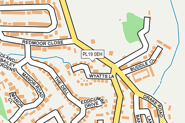 PL19 0EH map - OS OpenMap – Local (Ordnance Survey)