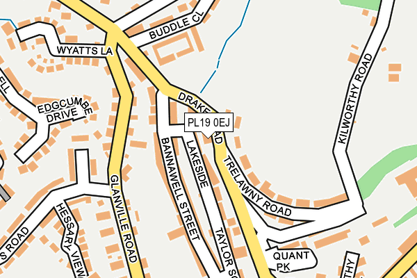 PL19 0EJ map - OS OpenMap – Local (Ordnance Survey)