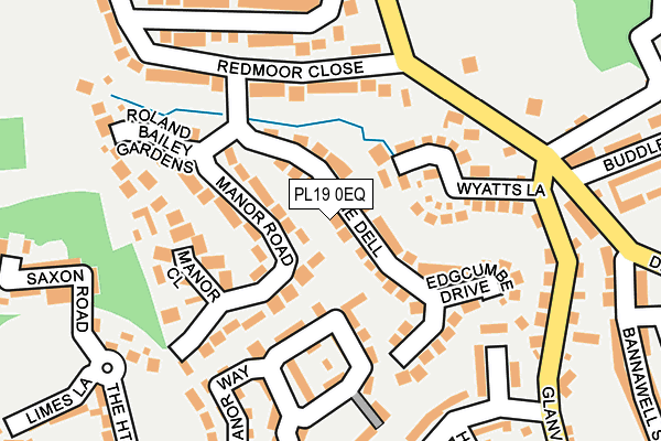 PL19 0EQ map - OS OpenMap – Local (Ordnance Survey)