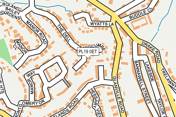 PL19 0ET map - OS OpenMap – Local (Ordnance Survey)