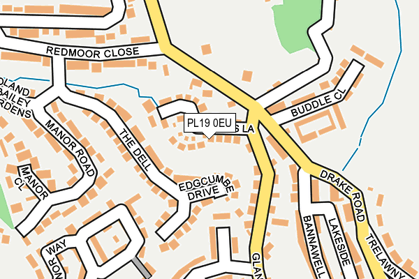 PL19 0EU map - OS OpenMap – Local (Ordnance Survey)