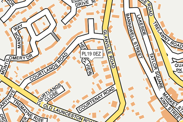 PL19 0EZ map - OS OpenMap – Local (Ordnance Survey)