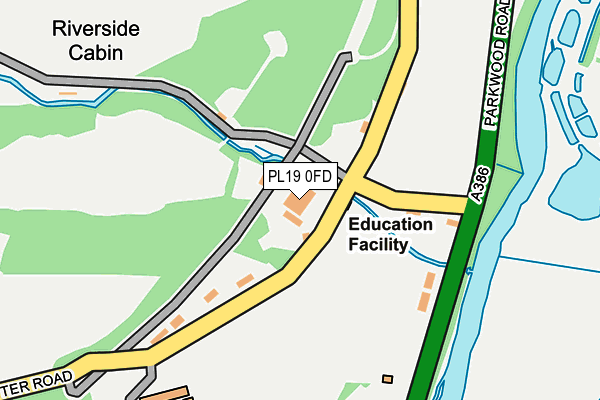 PL19 0FD map - OS OpenMap – Local (Ordnance Survey)