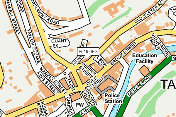 PL19 0FG map - OS OpenMap – Local (Ordnance Survey)