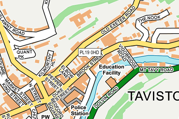 PL19 0HD map - OS OpenMap – Local (Ordnance Survey)