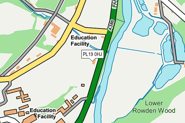 PL19 0HJ map - OS OpenMap – Local (Ordnance Survey)