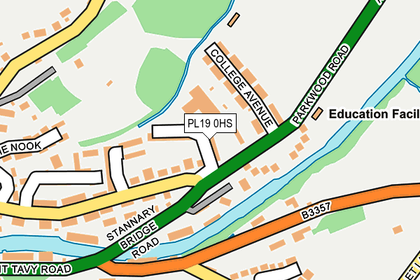 PL19 0HS map - OS OpenMap – Local (Ordnance Survey)