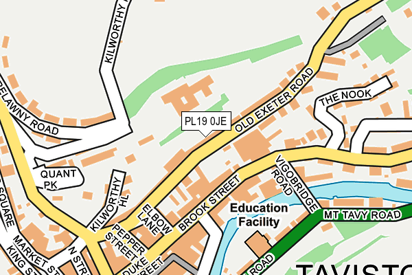 PL19 0JE map - OS OpenMap – Local (Ordnance Survey)