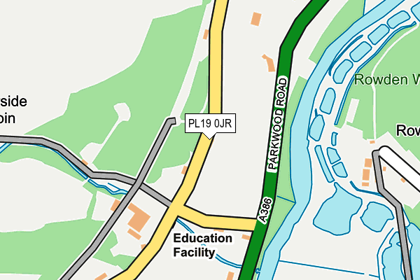 PL19 0JR map - OS OpenMap – Local (Ordnance Survey)