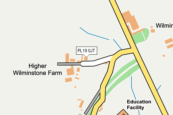 PL19 0JT map - OS OpenMap – Local (Ordnance Survey)