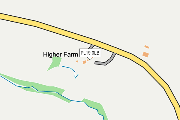 PL19 0LB map - OS OpenMap – Local (Ordnance Survey)