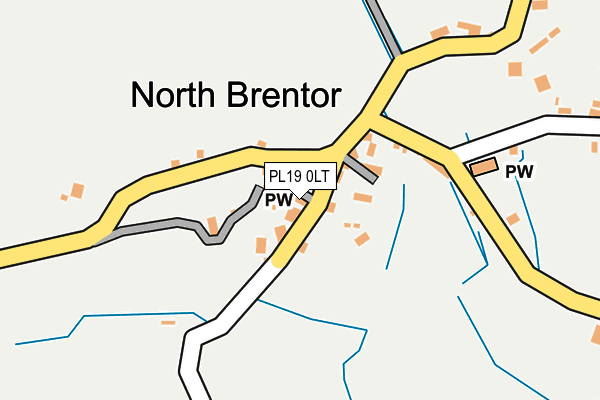 PL19 0LT map - OS OpenMap – Local (Ordnance Survey)