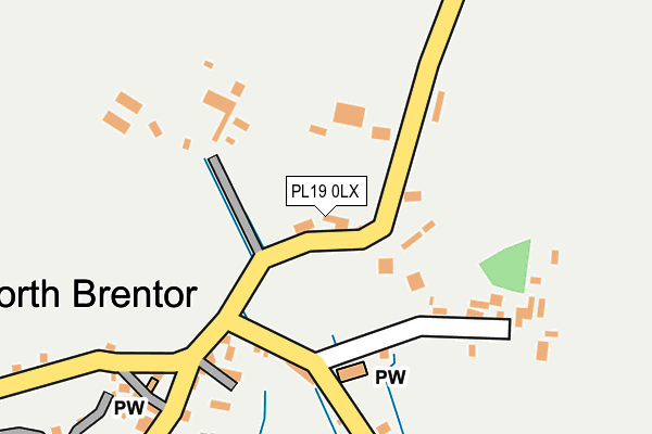 PL19 0LX map - OS OpenMap – Local (Ordnance Survey)