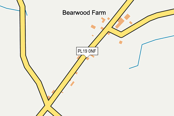 PL19 0NF map - OS OpenMap – Local (Ordnance Survey)