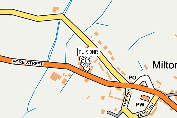 PL19 0NR map - OS OpenMap – Local (Ordnance Survey)