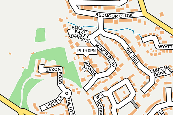 PL19 0PN map - OS OpenMap – Local (Ordnance Survey)