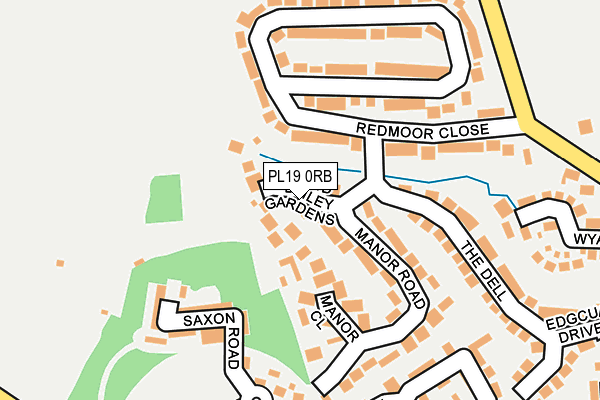 PL19 0RB map - OS OpenMap – Local (Ordnance Survey)